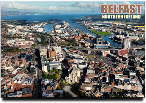Belfast City Fridge Magnet Northern Ireland Refrigerator Door Photo Magnet Travel Souvenir