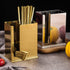 kaileyouxiangongsi Stainless Steel Utensil Holder, 2 Compartments Mesh Drying Rack for Kitchen (Golden)