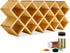 Bamboo Criss Cross Spice Rack Organizer, 18-Jar Spice Storage Tower for Kitchen Countertop, Jars Not Included