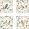 CoasterStone Set of 4 Bird's Gem Absorbent Coasters, 4-1/4-Inch