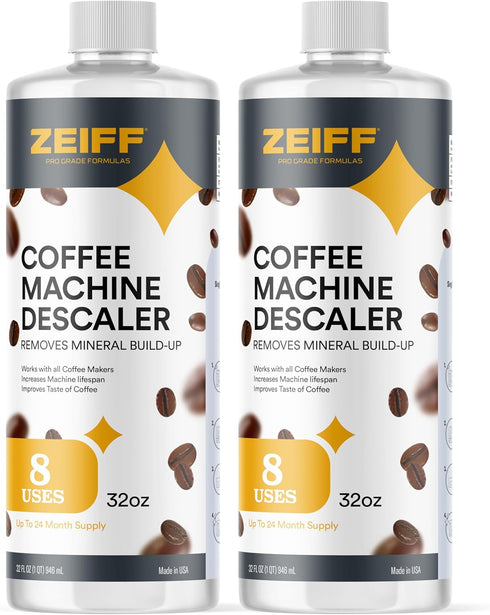 Coffee Machine Descaler - 32oz (8 Uses) - Compatible with Nespresso, Breville, Delonghi, Keurig Descaling Solution