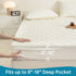 18 Topper+2pcs Waterproof Mattress Protector King, Deep Pocket King Mattress Pillow Cases - Leakproof, Oeko-TEX