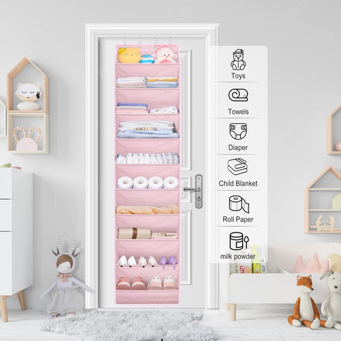 Closet, SLEEPING LAMB Over The Door Shoe Organizer for Kids Sneaker Storage for Hanging Shoe Rack for Door with Large