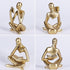 Gold Reading Women Statue, Thinker Sculptures, Abstract Art Ornament, Modern Aesthetic Figurine Decoration, Suitable