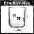 2 Pack 14 oz Stemless Skylety Bow Icon Juice Glasses, Glass Cups, Coquette Black Bow Juice Cocktail Wine Coffee
