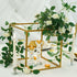 2 Pack 12" Efavormart Square Gold Wedding Flower Stand Metal Column Stand Geometric Cube Vase
