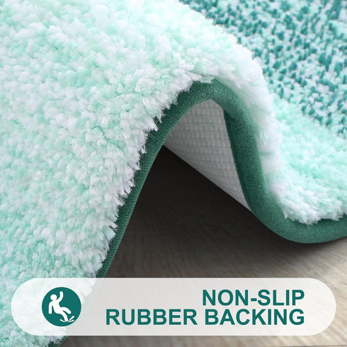 OLANLY Bathroom Rug Mat 24x16, Extra Soft Microfiber Bath Rugs, Non-Slip Plush Shaggy Carpet, Machine Wash Dry,