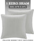 INK+IVY Euro Sham Pillow, Quilted Grey, 26"x26"