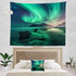 Batmerry Northern Lights Tapestry, Space Galaxy Night Starry Image, Picnic Mat, Beach Towel, 51.2 x 59.1 Inches