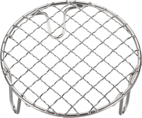Round Cooking Rack 5-inch Stainless Steel Barbecue Grill Net for Baking and Steaming