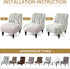 Armless Accent Chair Cover, Stretch Printed Chair Slipcover Soft Slipper Chair Covers Furniture Protector Covers