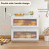 Countertop, Counter WOWLIVE Double Layer Bread Box for Kitchen Large Bamboo Bread Storage Container for Homemade Bread