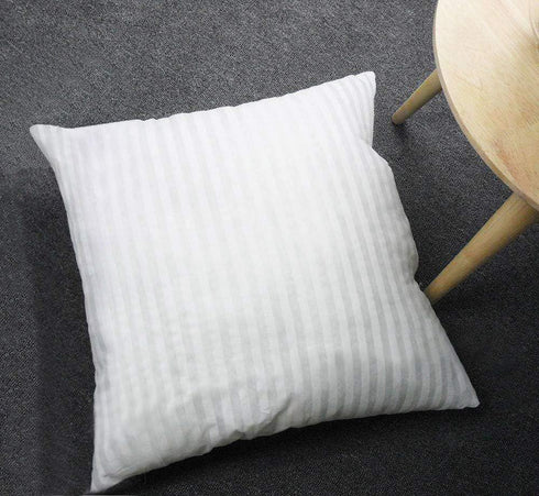 EvZ Premium Pillow Insert Sham - Square Form Polyester (18" X 18", Set of 2)