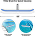 Swimming 6FT,18" Swimming 6FT Swimming Pool Brush with Pole Pool Brush Head with Nylon Bristles Aluminum Back