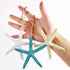 AerWo 20pcs 4 Inches White Artificial Resin Starfish with Rope for DIY Craft Beach Wedding Decorations