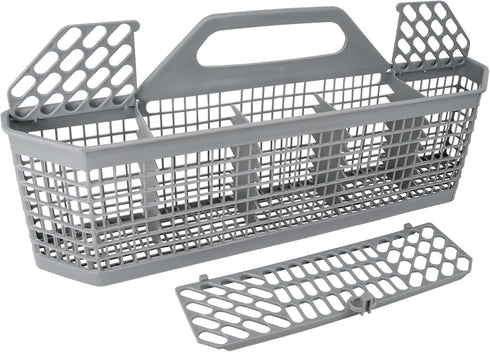 WD28X10128 Dishwasher Silverware Basket Replacement, Durable Basket with Flaps, Compatible with GE and Kenmore