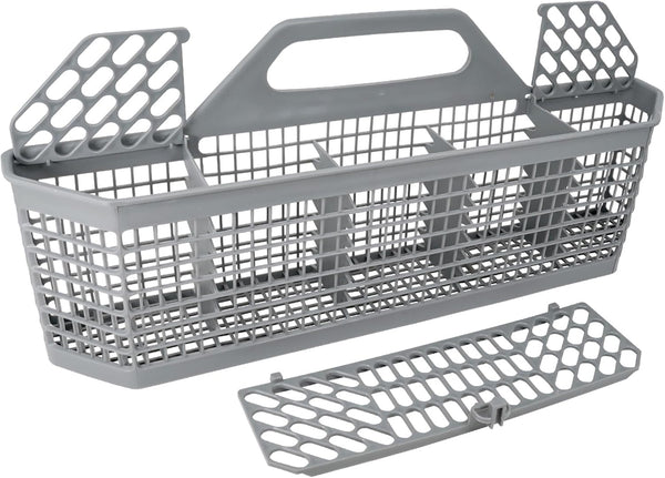 WD28X10128 Dishwasher Silverware Basket Replacement, Durable Basket with Flaps, Compatible with GE and Kenmore