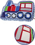 Quilted Train Shaped Pillow - Decorative Kids Pillow for Boys' Rooms
