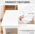 34x34 Inch eeivs White Square Fitted Tablecloth Spandex Stretchable End Tables Cover with Elastic Edge Table Cloth Card