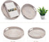 13.8 inch Round Rattan Tray, Decorative Coffee Table Tray, Ottoman Tray, Woven Serving Tray with Handles, Wicker