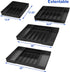Simple Houseware Expandable Kitchen Drawer Flatware Organizer in Black