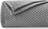 NEWCOSPLAY Super Soft Throw Blanket, Grey Premium Silky Flannel Fleece Leaves Pattern, All Season Use