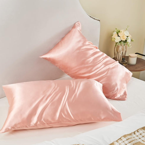 BEDELITE Satin Pillowcase for Hair and Skin, 2 Pack Super Soft and Cooling Similar to Silk