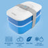 Bentgo Classic Adult Bento Box, Stackable 3-Compartment Lunch Box, BPA-Free, Ideal for Meal Prep, Blue
