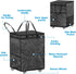 Boczif Large Laundry Basket Hamper Bag, Reusable Grocery Bag Collapsible Cart with Wheels and Handle, Rolling Tote