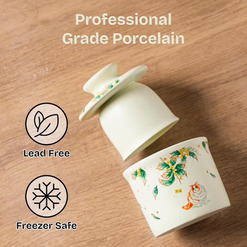 Countertop Countertop, Stoneware Butter Crock with Lid, Ceramic Butter Dish with Water Line, Butter Keeper, Butter