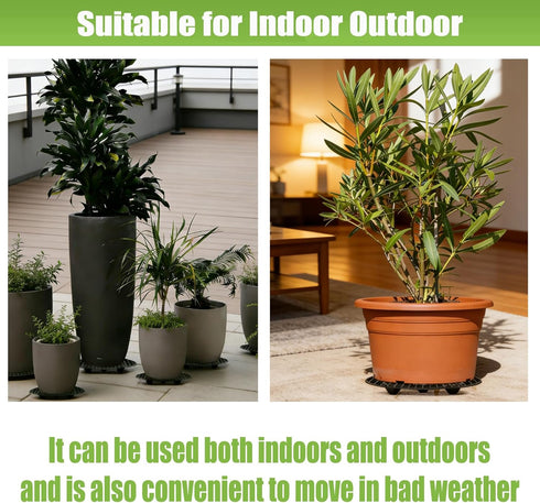 6 12 Inch QTLCOHD Pcs Pot Elevators for Plants, Black Plant Level Pot Elevator Plastic Plant Stand for Indoor Outdoor