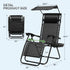 Athena Collection Folding Zero Gravity Chair with Canopy, Adjustable Lounge Chair Recliner, Outdoor Lawn Chair Camping