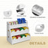 3-Tier Countertop Wisuce Tea Holder for Tea Bags Organizer - White Bamboo Tea Organizer for Tea Bags Stackable Wall