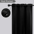 Mrs.Naturall Small Window Curtains for Basement,Blackout RV Curtains for Camper Windows,24 Inch Length,Black by Mrs.Naturall