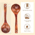 3PCS Wooden Ladle Spoon Set by HANSGO, Non-Stick Natural Teak Wood Kitchen Utensils for Cooking, Stirring, Serving