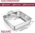 P&P CHEF 8 Inch Square Baking Cake Pans, Small Stainless Steel Lasagna Brownie Pan, Non-toxic & Durable