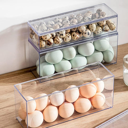 Large Transparent Flatware Tray, Kitchen Drawer Organizer with Lid and Drainer, Plastic Cutlery Storage Container