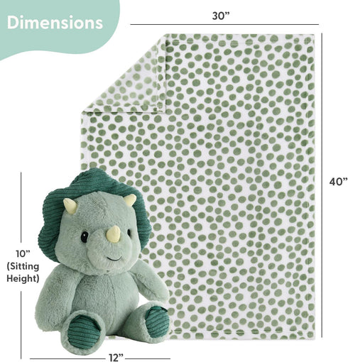Set, The Peanutshell Blanket Gift Ace Plush Dinosaur Stuffed Animal Toy for Boys, Girls, Dino Plush, Plushies for Boys