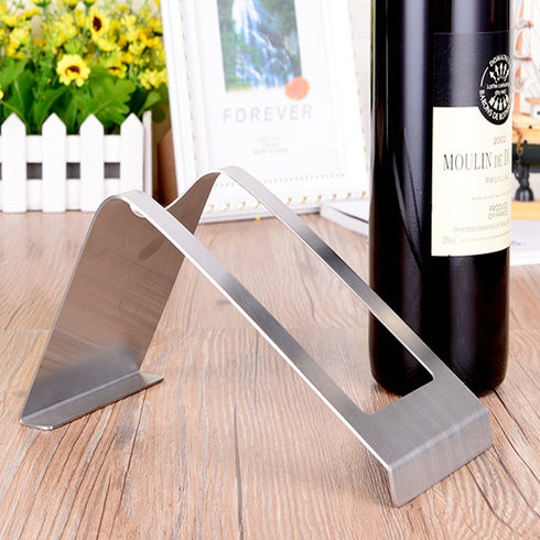 CdyBox Stainless Steel Wine Rack, Single Wine Bottle Holder Rack Display, Silver