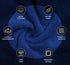 8 Set, 2 2 4 600 100% Avalon Towels Luxury Piece Blue Towels Bath Towels, Hand Towels and Washcloths, GSM Ring Spun