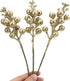 Stems,20Pcs 7.8 Inch DIYASY Champagne Glitter Berry Artificial Xmas Picks and Sprays Christmas Tree Filler Branches