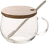 TREEWOO GOOD MORNING Clear Mug For Coffee Dessert Milk Tea Yogurt Round Glass