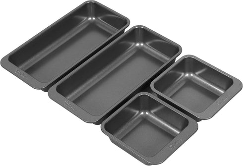 Wilton Perfect Results Square and Oblong Premium Non-Stick Baking Pan Set, 4-Piece, Steel by Wilton