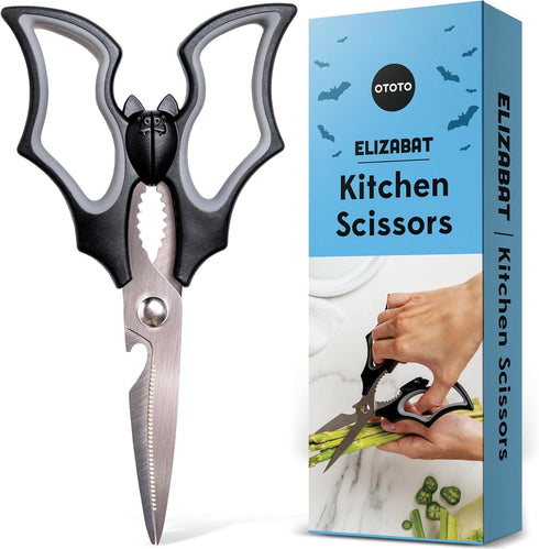 NEW!! Elizabat Kitchen Scissors by OTOTO - Cute Bat Kitchen Shears, Cooking Scissors, Kitchen Gadgets, Halloween Gifts
