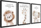Framed Nursery Wall Art Set of 3, Kids Bible Verse Animal Canvas