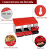 3-Compartment VINGLI Chicken Nesting Box Roll-Out with Plastic Baskets, Egg Nesting Boxes for Hens, Chicken Coop Laying
