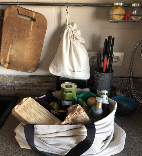 Goodleks Three-Layer Cotton Bread Bag, Reusable Storage for Homemade Loaf, Natural Organic Canvas