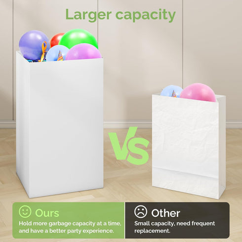 4 Pack 13 (21.6" 13.5" 10" Magicheap Extra Large Disposable Trash Cans, Reusable Portable Garbage Can, Gallon H x W x