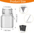 DHSBTLS 4oz Mini Square Spice Jars, 12 Pack Glass Mason Jars with Airtight Hinged Lid, Leak Proof Storage Container for Spices, Honey, Food Bottles with Silicone Funnel and 40 Labels &Chalkboard Pen