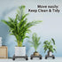 Skelang Set 3 Square Plant Caddy, Wheeled Planter Trays, ABS Plant Pallet, Heavy Duty Plants Dolly Saucer for Moving